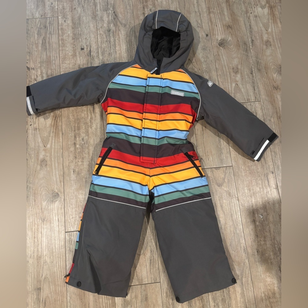 Activ8 Toddler Multicolor Arctic Striped Snowsuit Size 2T
